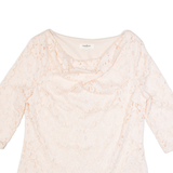 STUDIO 8 Womens Top Pink 3/4 Sleeve UK 18