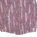 REISS Peyton Womens Printed Shirt Pink Long Sleeve Chevron UK 4