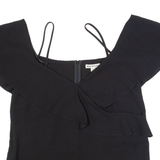 WHISTLES Womens Top Black V-Neck UK 12