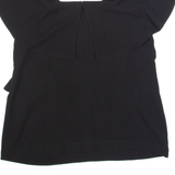 WHISTLES Womens Top Black V-Neck UK 12