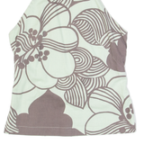FRENCH CONNECTION Womens Halter Neck Vest Green High Neck Floral UK 6