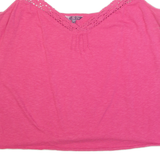 FAT FACE Womens Camisole Top Pink V-Neck Sleeveless UK 18