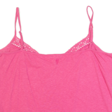 FAT FACE Womens Camisole Top Pink V-Neck Sleeveless UK 18