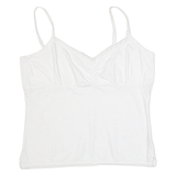 FAT FACE Womens Camisole Top White V-Neck Sleeveless UK 16
