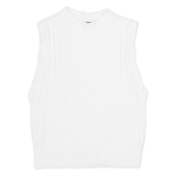 AMERICAN APPAREL Womens Vest White Sleeveless S