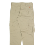 DICKIES Cargo Mens Trousers Beige Regular Straight W28 L30