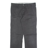 DICKIES Chino Mens Trousers Grey Slim Straight W32 L30