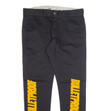 DICKIES Chino Mens Trousers Black Slim Straight W34 L32