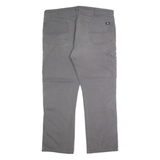 DICKIES Mens Trousers Grey Regular Straight W42 L32