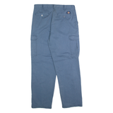 DICKIES Chino Cargo Mens Trousers Blue Regular Straight W36 L32