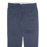 DICKIES Chino Mens Trousers Blue Regular Straight W38 L30