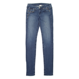 TRUE RELIGION Julie Studded Womens Jeans Blue Slim Skinny Stone Wash W28 L34