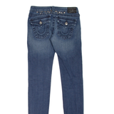 TRUE RELIGION Julie Studded Womens Jeans Blue Slim Skinny Stone Wash W28 L34