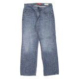 GUESS Del Mar Fit Mens Jeans Blue Relaxed Straight Stone Wash W30 L29