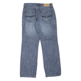 GUESS Del Mar Fit Mens Jeans Blue Relaxed Straight Stone Wash W30 L29