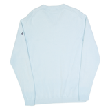LYLE & SCOTT GOLF Mens Jumper Blue V-Neck Tight Knit L