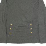 WHISTLES Womens Jumper Green Tight Knit L