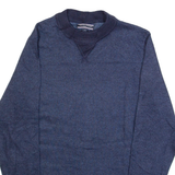 TOMMY HILFIGER Mens Jumper Blue Tight Knit Wool M