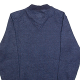 TOMMY HILFIGER Mens Jumper Blue Tight Knit Wool M
