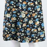 Womens Maxi Skirt Black Knee Length 90s Floral M