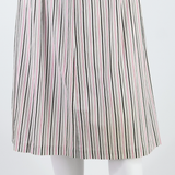 Womens Straight Skirt White Midi Striped M