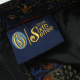 YOUR SIXTH SENSE Womens Pleated Skirt Black Long Crazy Pattern S