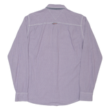 TOMMY HILFIGER Mens Shirt Purple Houndstooth Long Sleeve S