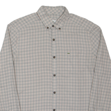 LACOSTE Slim Fit Mens Shirt Grey Check Long Sleeve S
