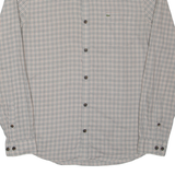 LACOSTE Slim Fit Mens Shirt Grey Check Long Sleeve S