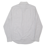 RALPH LAUREN Fitted Stretch Mens Shirt White Gingham Long Sleeve S