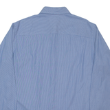 CALVIN KLEIN Regular Fit Mens Shirt Blue Pinstripe Long Sleeve L
