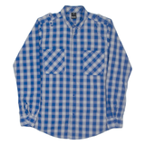 BENCH Mens Shirt Blue Check Long Sleeve S