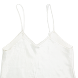 Womens Camisole Vest Cream V-Neck Sleeveless M
