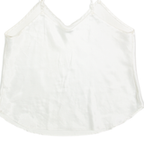 Womens Camisole Vest Cream V-Neck Sleeveless M