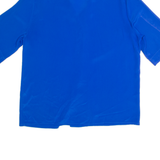 LE CHINE CLASSIC Womens Blouse Shirt Blue Collared S