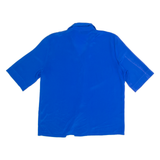 LE CHINE CLASSIC Womens Blouse Shirt Blue Collared S