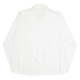 SPENGLER Womens Printed Shirt White Collared Long Sleeve 90s Floral L