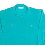 GIULIETTA Womens Shirt Blue Collared Long Sleeve 90s M