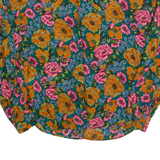 TAKEAWAY Womens Printed Shirt Blue Collared Long Sleeve 90s Floral M
