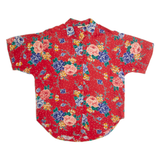STAR OF INDIA Womens Printed Shirt Red Collared 90s Floral M