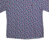 NORTON MCNAUGHTON Womens Printed Blouse Blue 90s Crazy Pattern M