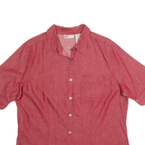 FADED GLORY Womens Shirt Red Collared 90s L