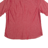 FADED GLORY Womens Shirt Red Collared 90s L