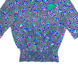 MICHAEL PHILLIPS Petite Womens Printed Blouse Blue 90s Floral M