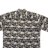 CITY STREETS Mens Shirt Black 90s Crazy Pattern XL
