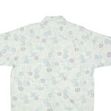 GUY'S DIMPLE Mens Shirt Blue 90s Crazy Pattern XL