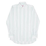 JACK GORDON Mens Shirt Green 90s Striped Long Sleeve M