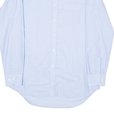 KAUF CENTO Mens Plain Shirt Blue 90s Long Sleeve L