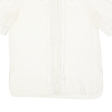 INTERSZYK Womens Plain Shirt Cream 80s UK 14