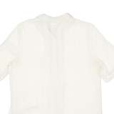 INTERSZYK Womens Plain Shirt Cream 80s UK 14